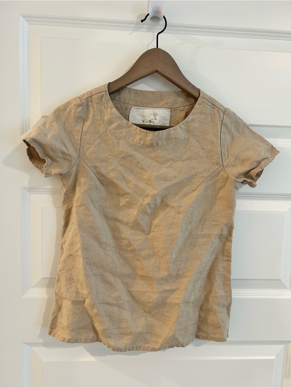 Not Perfect Linen Tan Top Size XS